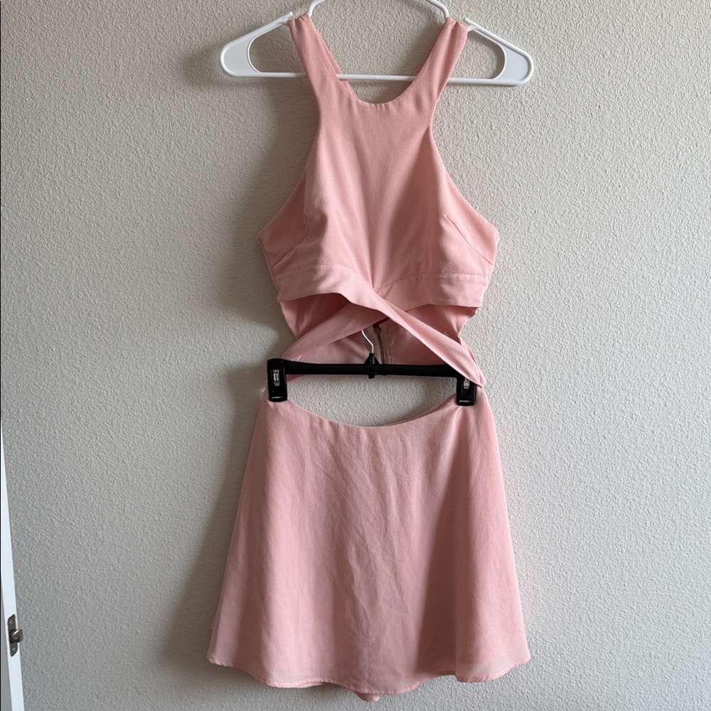NBD Light Pink Cutout Dress